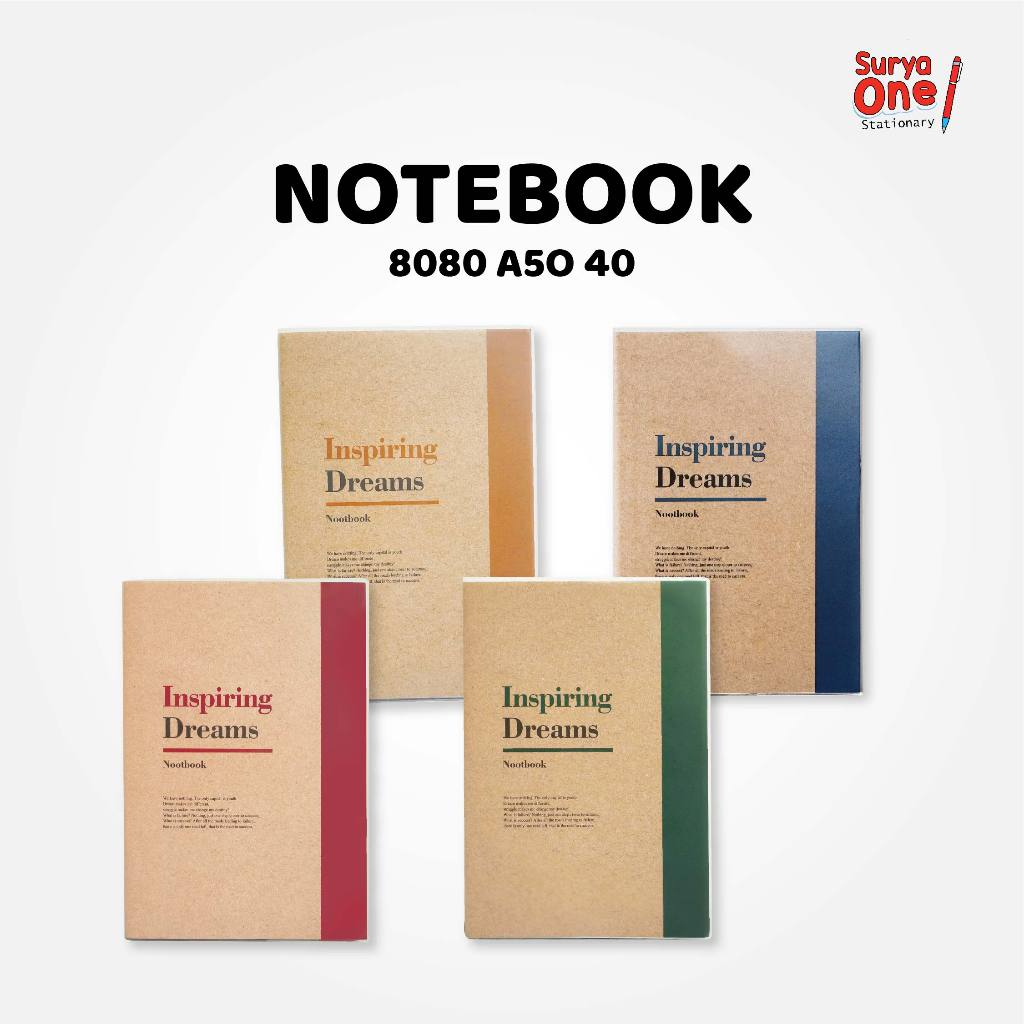 

Note Book Greebel A5 80 Lembar 8080 A5O 40 / Agenda / Buku Catatan Warna Kayu Suryaone