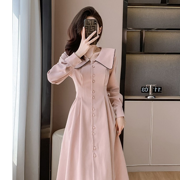 Chanel Style Dress Women's Long Dress Socialite Elegant High-Grade Long Sleeve Coat