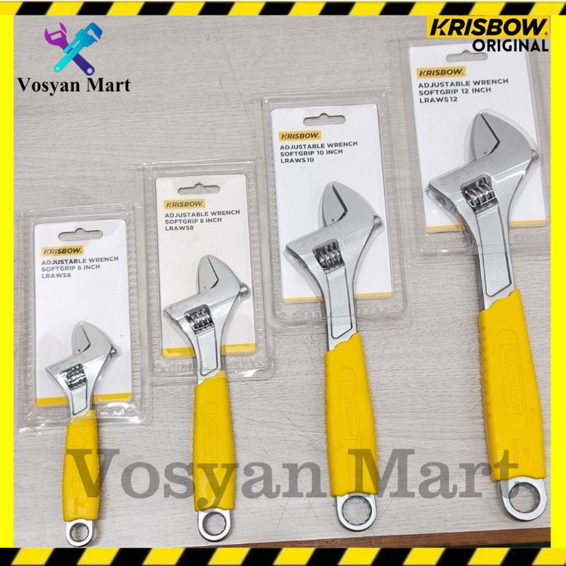 Krisbow Kunci Inggris || Krisbow Adjustable Wrench Softgrip || Kunci Inggris Krisbow