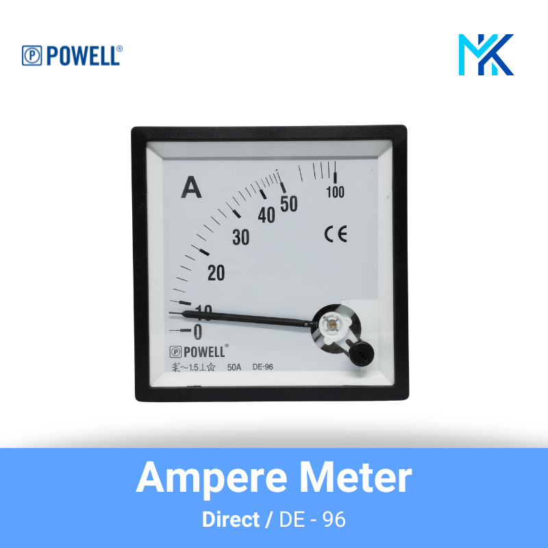 POWELL - AMPERE METER DIRECT 40A/ 50A/ 60A (96x96) DE96 TANPA CT