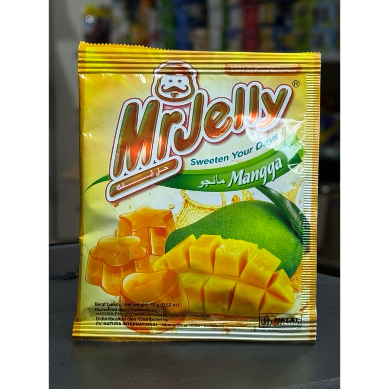 

Mr.Jelly Instant jelly powder / serbuk jeli instan rasa mangga 15gr