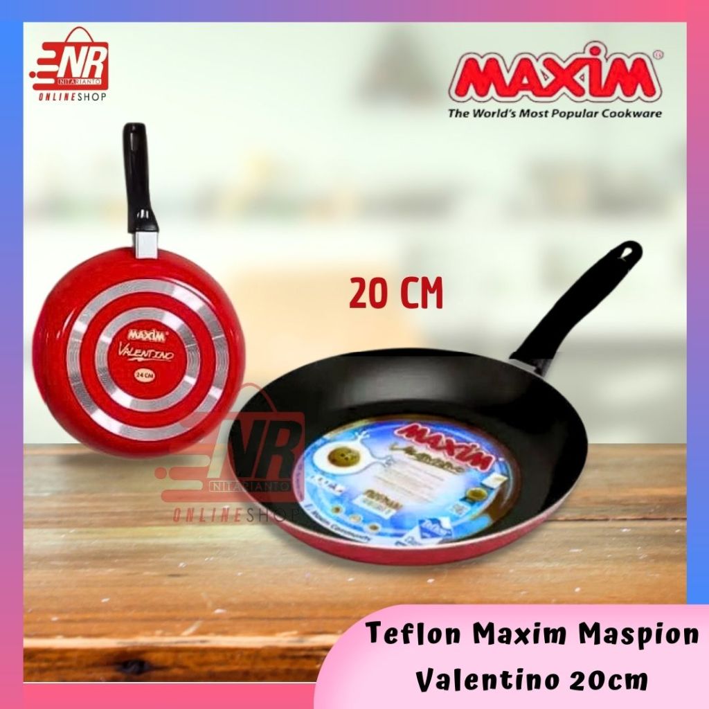 Teflon Frypan Maxim Valentino 20cm - Teflon Anti Lengket - Telfon Maxim - Frypan Anti lengket
