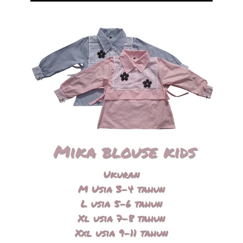 atasan anak perempuan baju anak lucu/MIKA BLOUSE KIDS