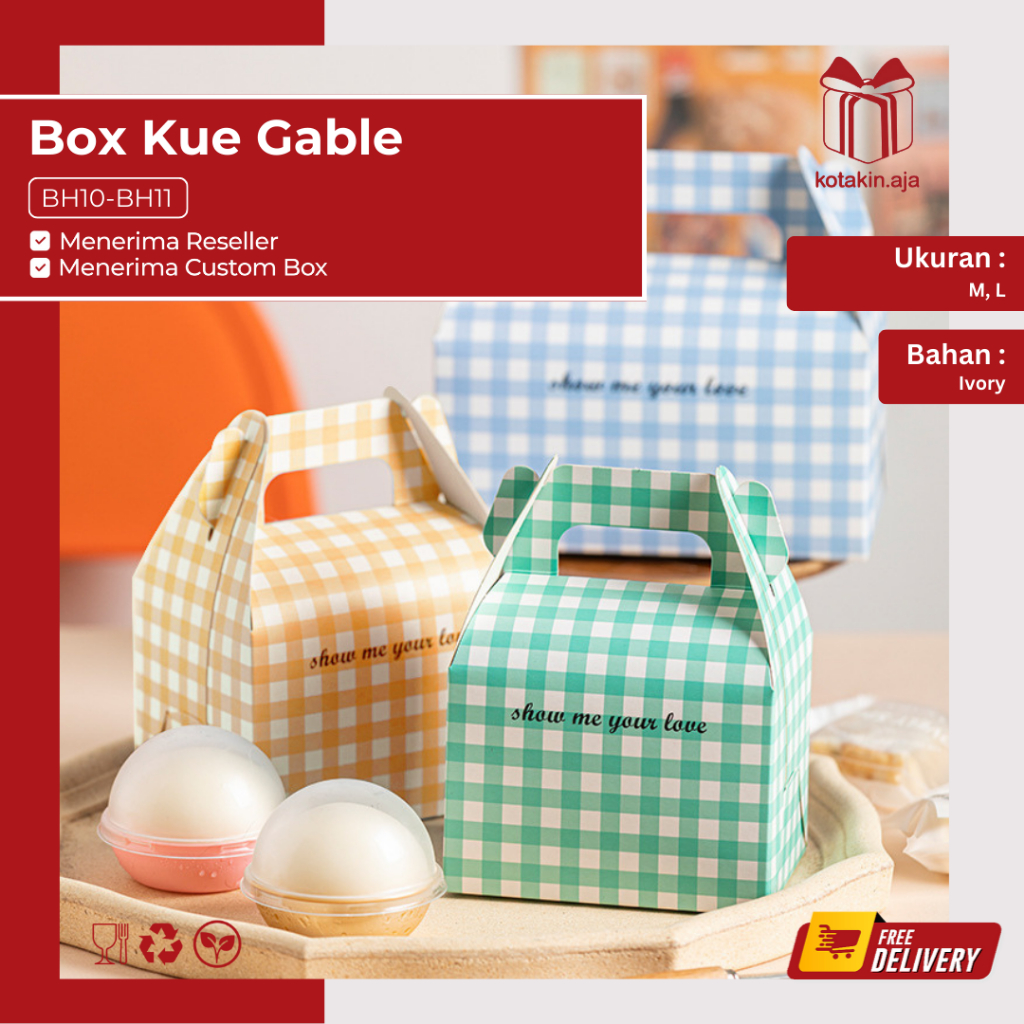 

Box Gable / Box Gable Cupcake / Kotak Cupcake / Box Hampers / Kotak Souvenir / Box Jingjing I BH10-BH11