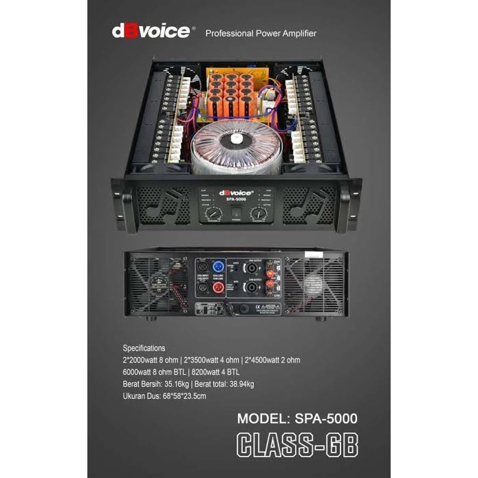 Power dB Voice SPA 5000 Original Amplifier dbvoice SPA5000 Class