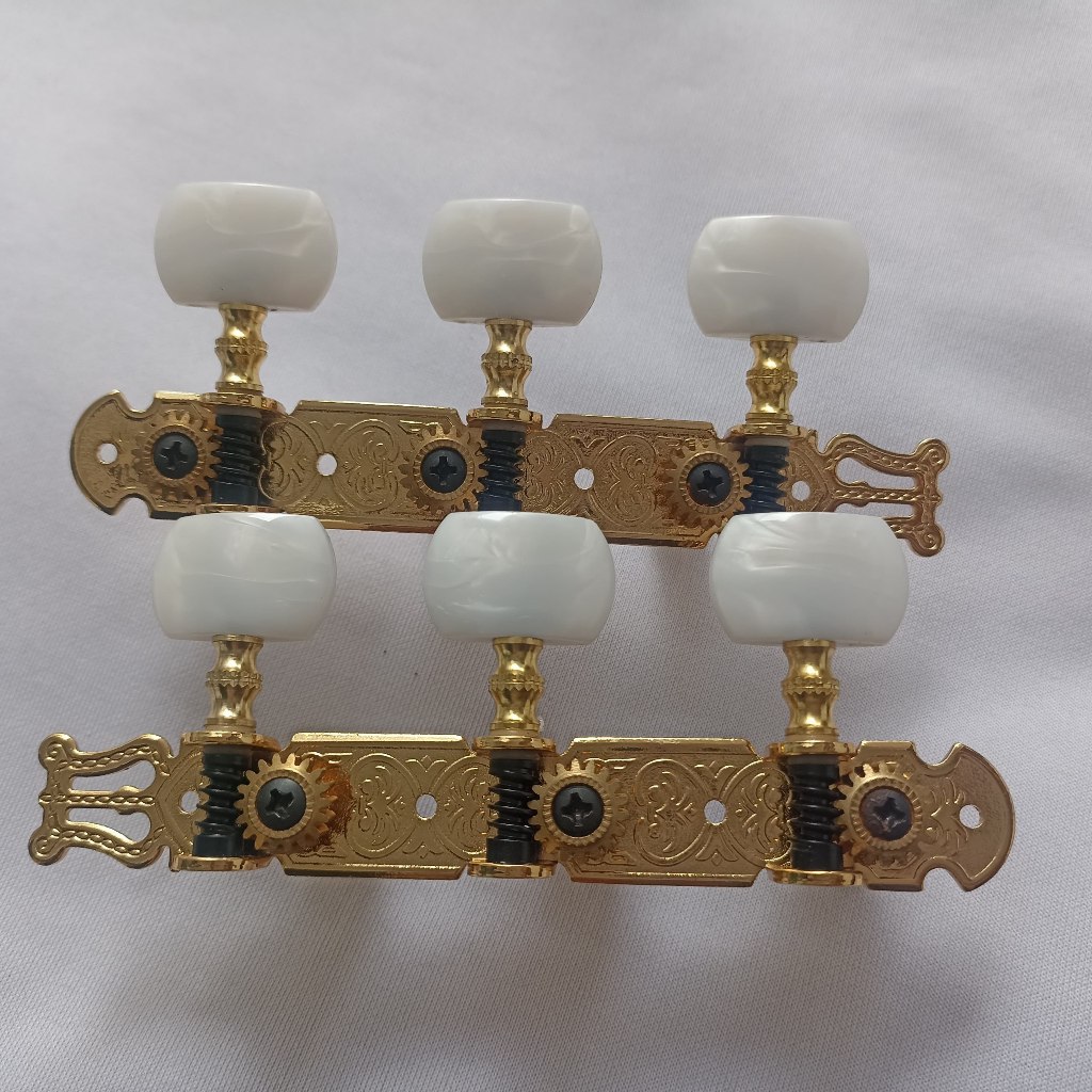 Dryer Tuning Machine Peg Pemutar Senar Classic Gold Head White