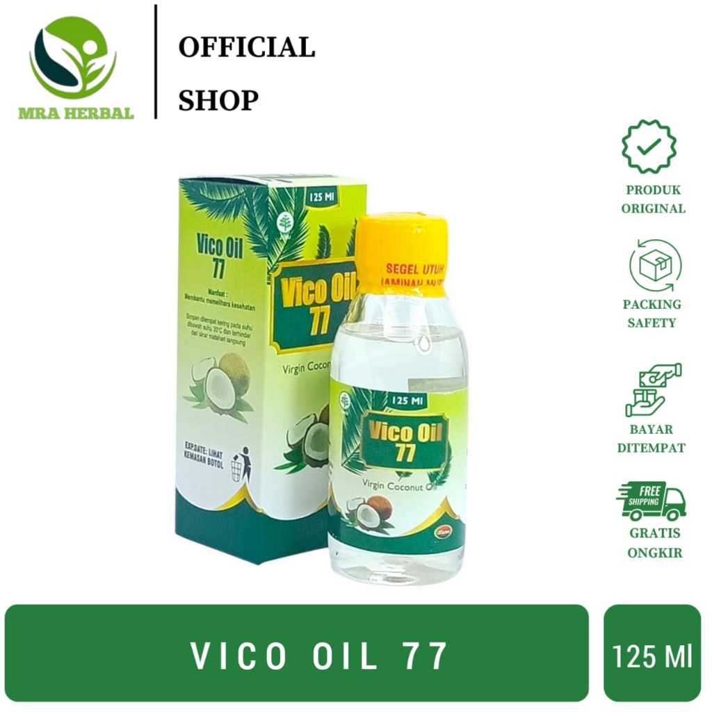 Minyak VCO Vico Oil 77 Virgin Coconut Oil Kharisma 125 ml  | Minyak Kelapa VCO Murni