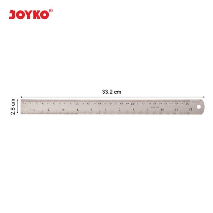 

penggaris besi joyko 30cm / penggaris besi satuan (1pcs)