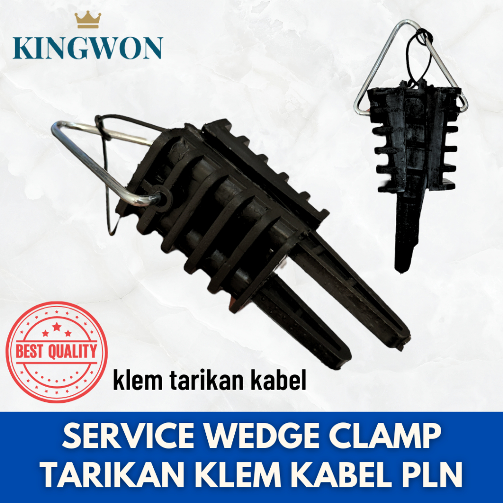 SERVICE WEDGE CLAMP TARIKAN KLEM KABEL PLN /KABEL SR / STRAINT KLEM TWISTED WARNA HITAM HIGH QUALITY