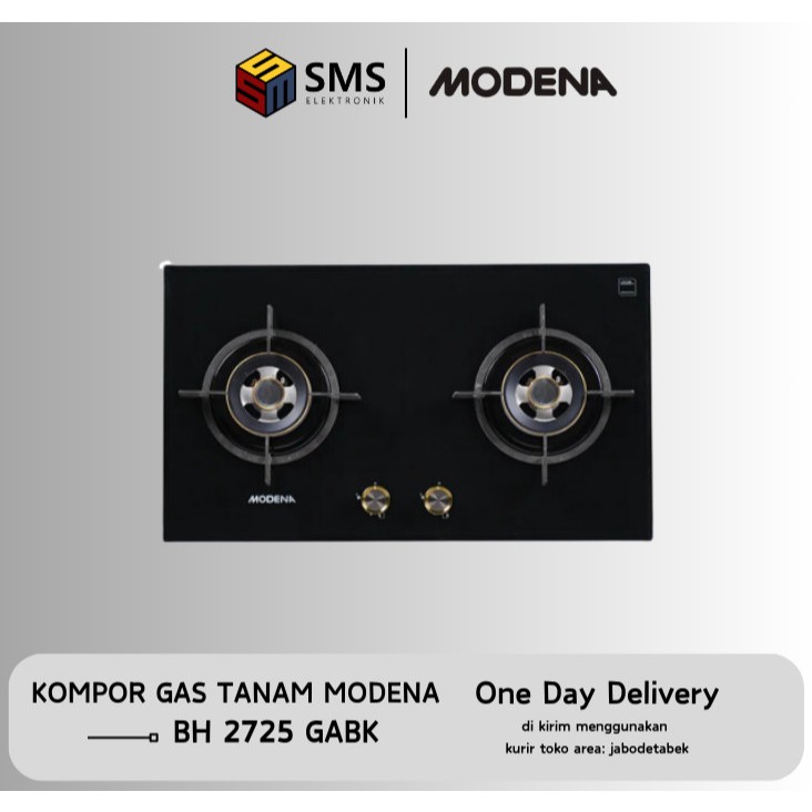 MODENA BH 2725 GABK Kompor Gas Tanam 70cm 2 Tungku