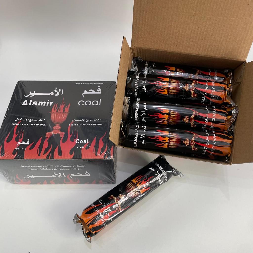 80pc-Arang magic alamir alrahal, Areng bulat donat, bakaran dupa dan bukhur