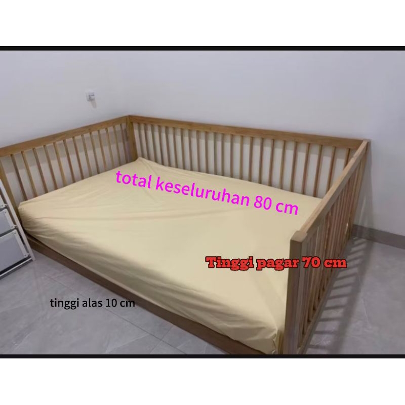 Custom divan rangka kayu 120x200x80 cm dipan kasur