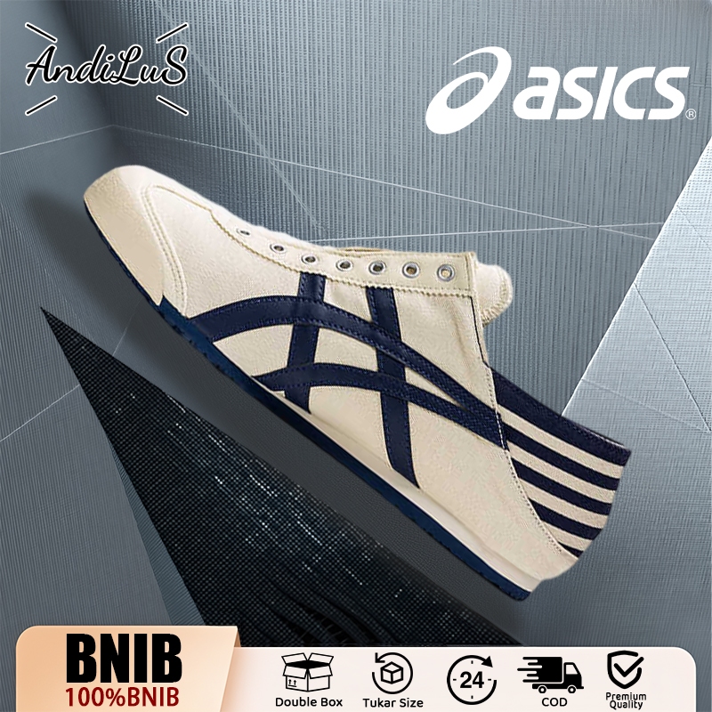 Onitsuka Tiger MEXICO 66 Cyan Original Barang Bersertifikat Sepatu Sneakers yang Nyaman-TH342N-0250