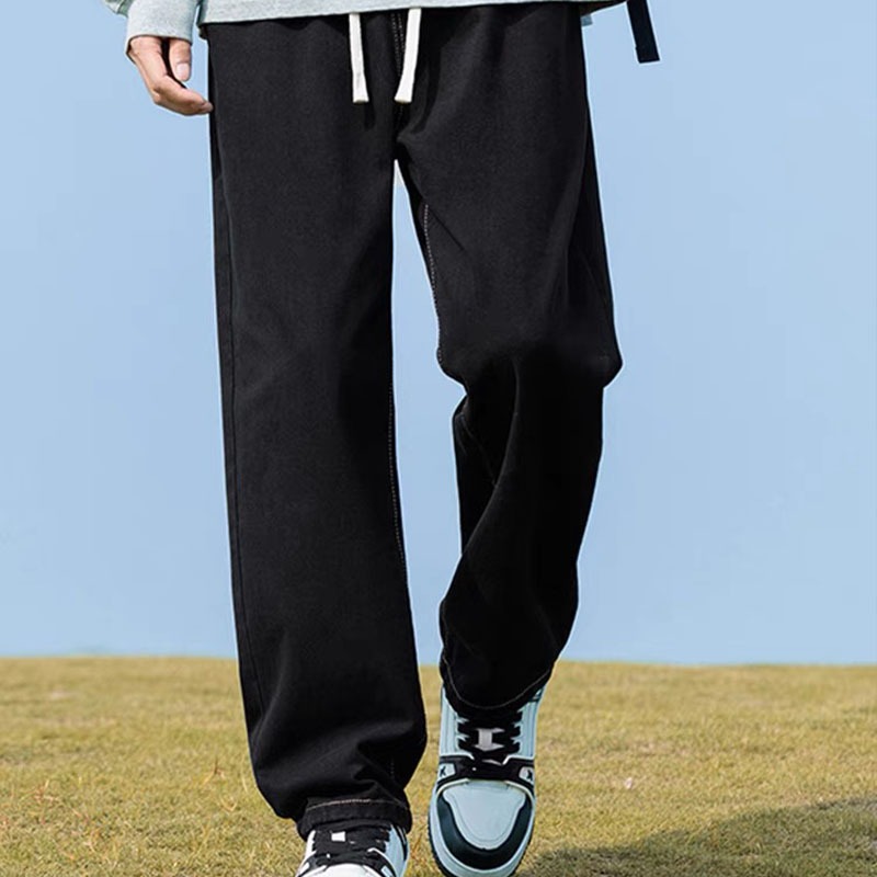 Celana jeans pria jeans gombrong pria celana jeans pinggang elastis celana korean style pria baggy j