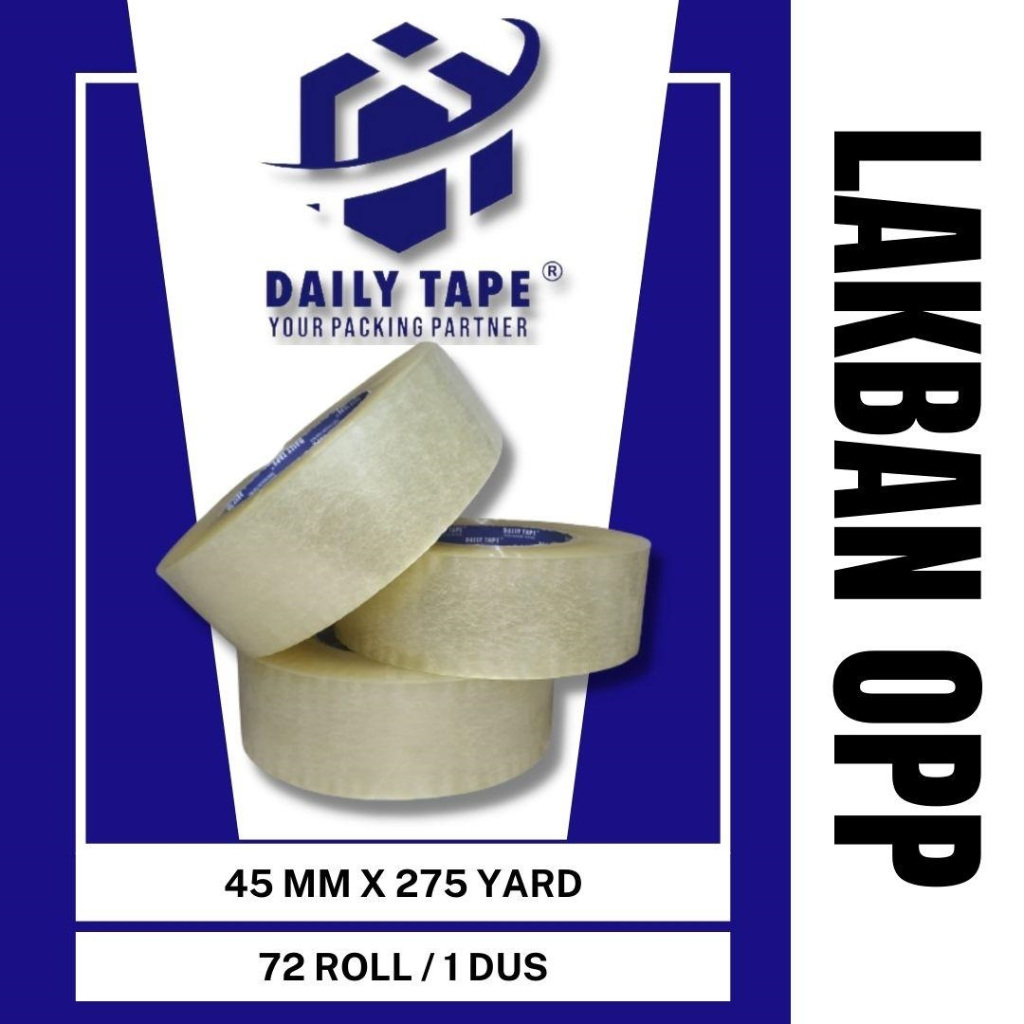 

DAILY TAPE LAKBAN BENING 2 inch (45 mm X 275 yard) ISOLASI JUMBO