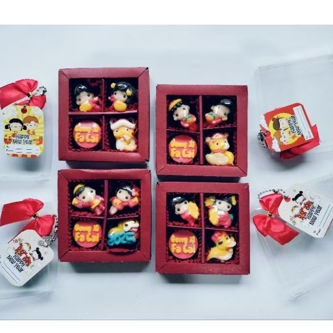 

coklat imlek S4 shio ular kayu gong xi FA CAI happy Lunar New year