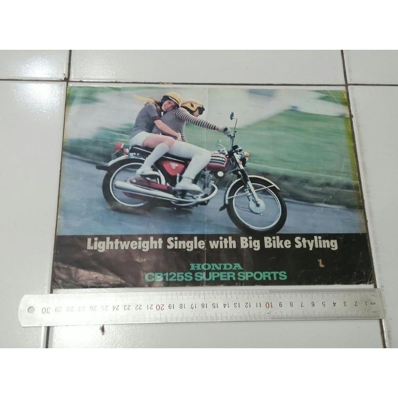 Iklan original honda cb125s super sports ori iklan majalah honda japan tahun 70an lawas vintage paja