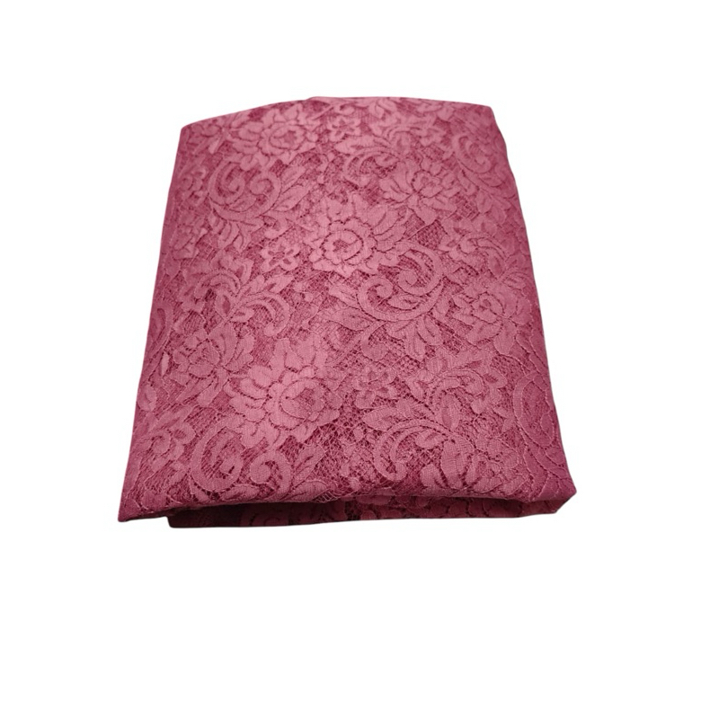 brokat bahan katun alover warna pink salem