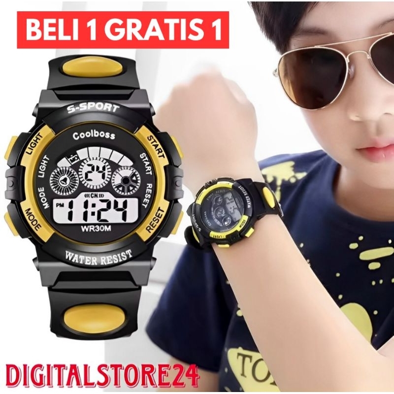 Jam Tangan Anak cowok Anak Kecil Laki Laki Bisa menyala Digital Led Anti Air