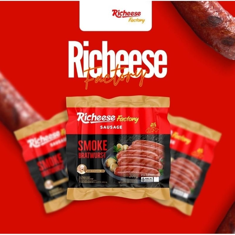 

Richeese Factory Sosis Smoke Bratwurst 360g Halal