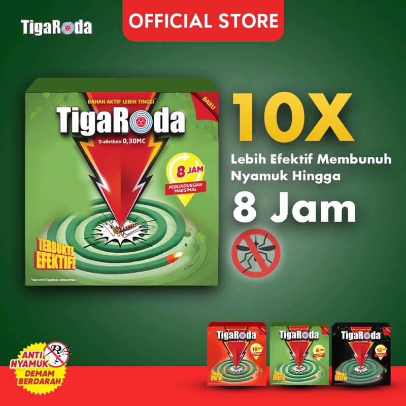 TIGA RODA obat nyamuk bakar 30 PASANG(6PAK) Box rijek