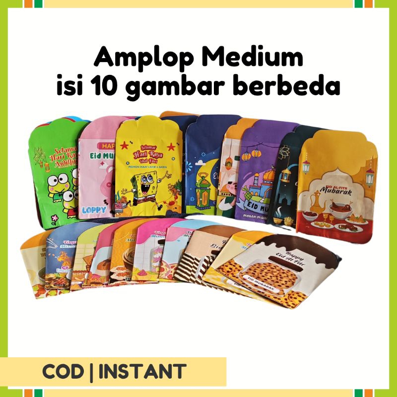 

Amplop Lebaran (isi 10) Medium Tebal Glossy THR Idul Fitri