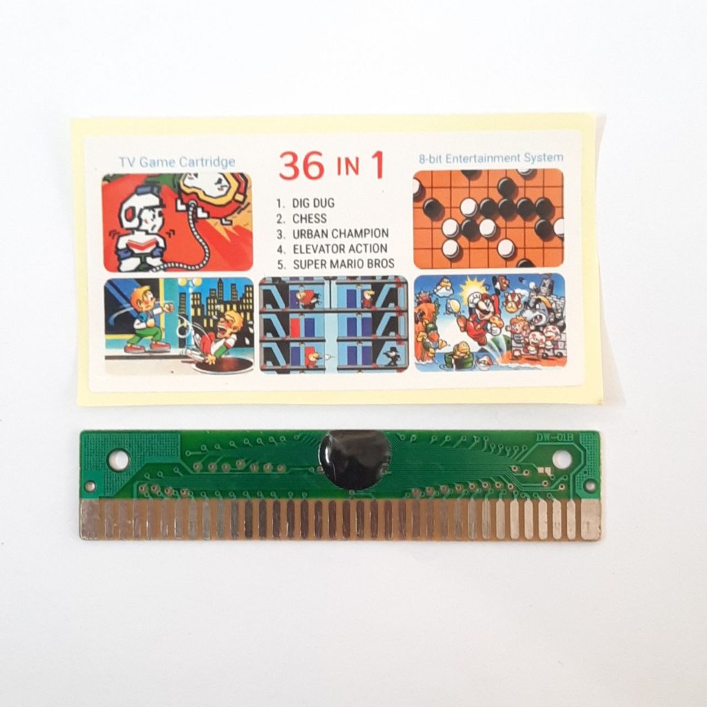 Kaset Nintendo 72 Pin PCB  "36 in 1" Tested Nyala Normal Game Jadul Vcom Fleco 3v