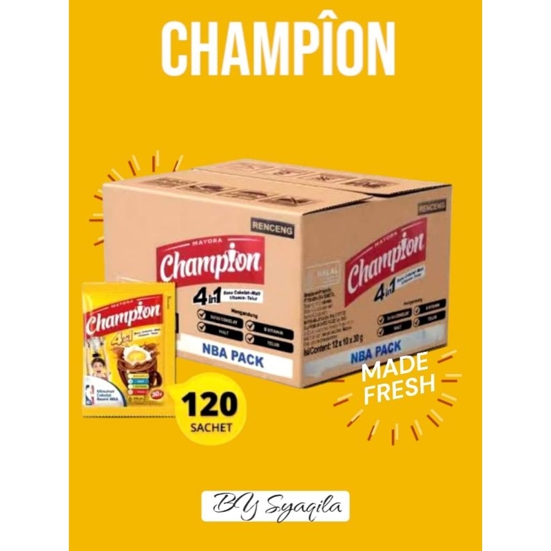 

Susu Coklat Champion 1 dus 12x10x30g