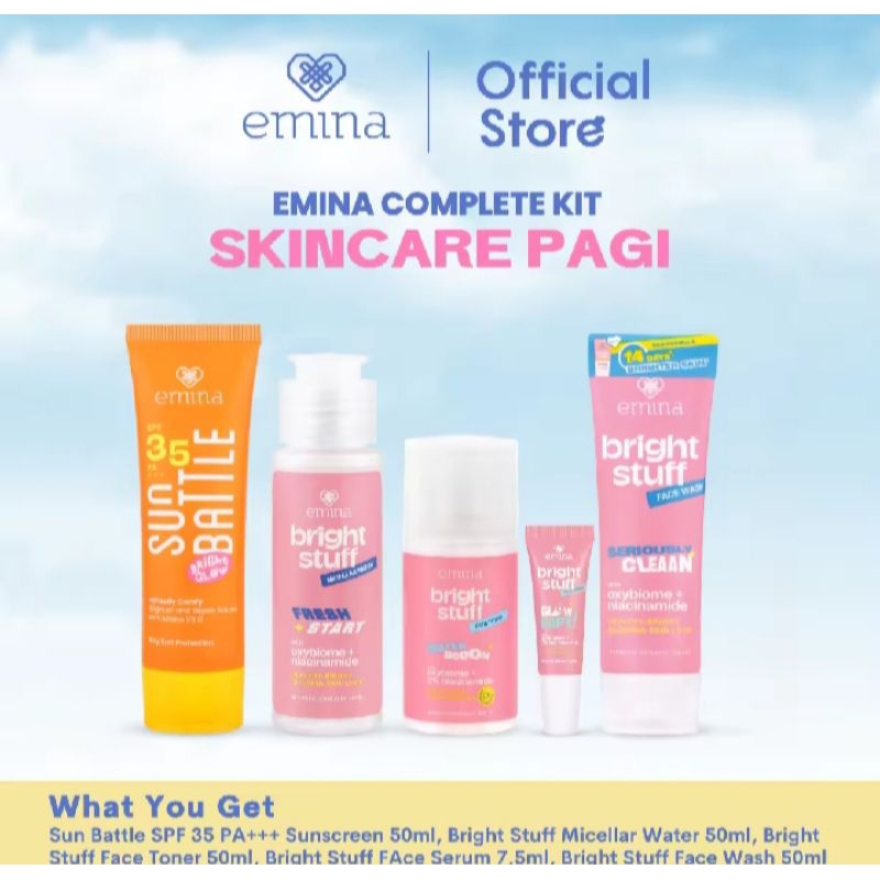 skincare emina set lengkap