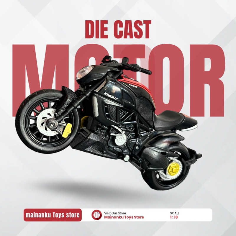 Mainanku Toys Store Mainan Anak Miniatur Motor Balap Motor Trail Motor Diecast Scale 1:18 cocok untu