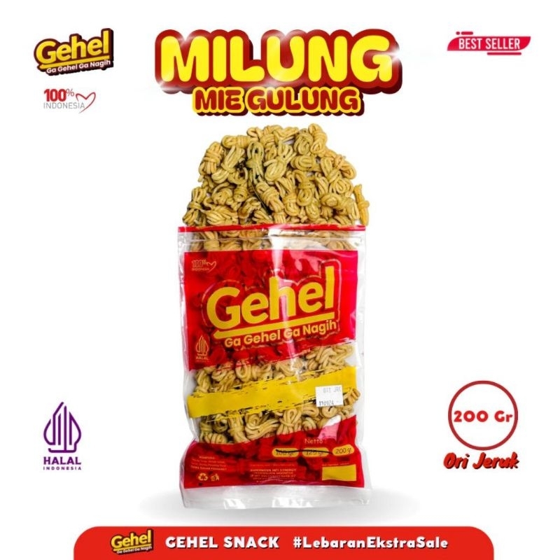 

MIE GULUNG (MILUNG) 200GR, Mie Uwel - Makanan Ringan Food