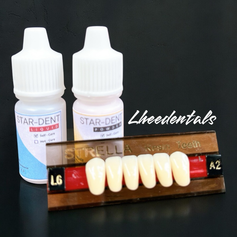 paket mini lem gusi dan gigi tiruan - paket pasang gigi permanen