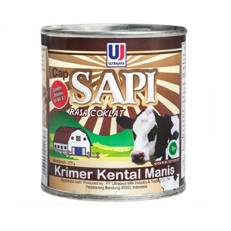 

susu kental ultra sapi coklat chocolate 375