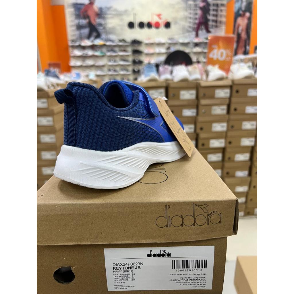 RB Diadora Keytone Jr Navy Kids Shoes Original Empuk Ringan