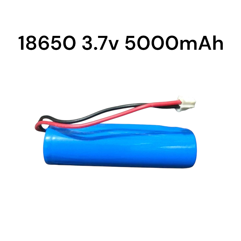 Battery Batre 18650 3.7V 5000mah Plus Socket Soket Kabel Baterai Pompa Galon Kipas Mini