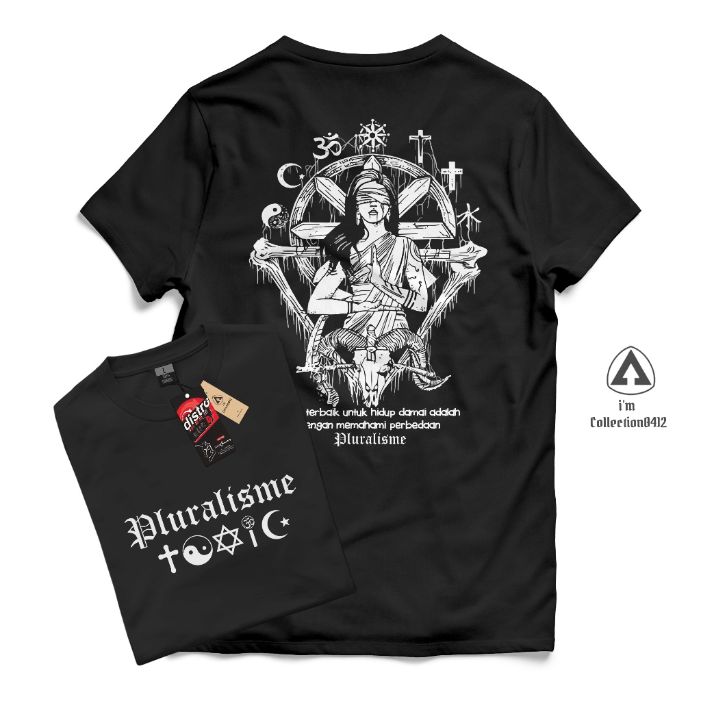 KAOS PLURALISME BAPHOMET SERIES / Baju Islam Santri Nahdlatul Ulama Gus Dur / Tshirt MLI [AN-6494]
