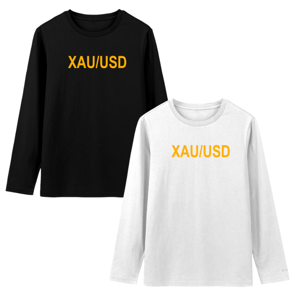 Kaos Trading Xauusd Pria Wanita Unisex Lengan Panjang Cotton Combed 30s