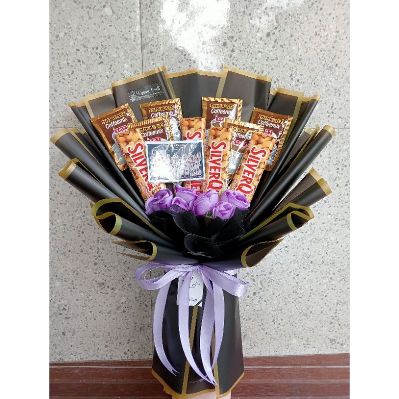 Buket kopi indocafe dan silverquen