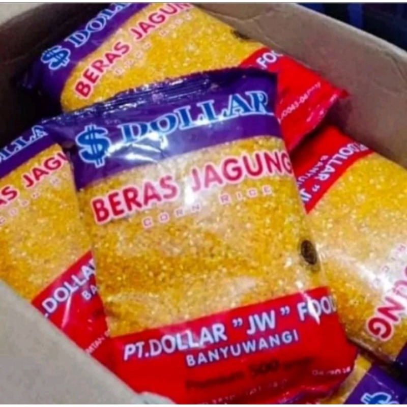 

Promo Beras jagung Premium cap Dollar 1kg isi 2 psc