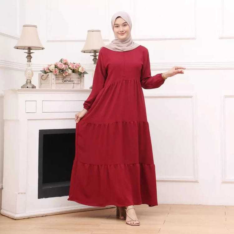 GAMIS SUSUN REMPEL JUMBO/GAMIS POLOS MODEL SUSUN PAYUNG/GAMIS MURAH KEKINIAN/GAMIS TERVIRAL /GAMIS W