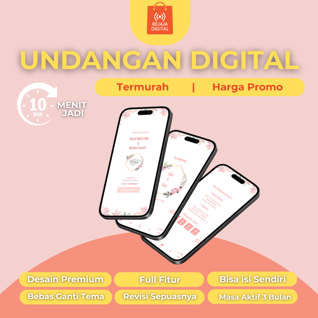 Undangan Digital Website - Wedding Invitation Floral