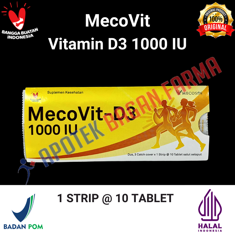 MECOVIT MecoVit - D3 1000IU STRIP 10 TABLET VitaminD