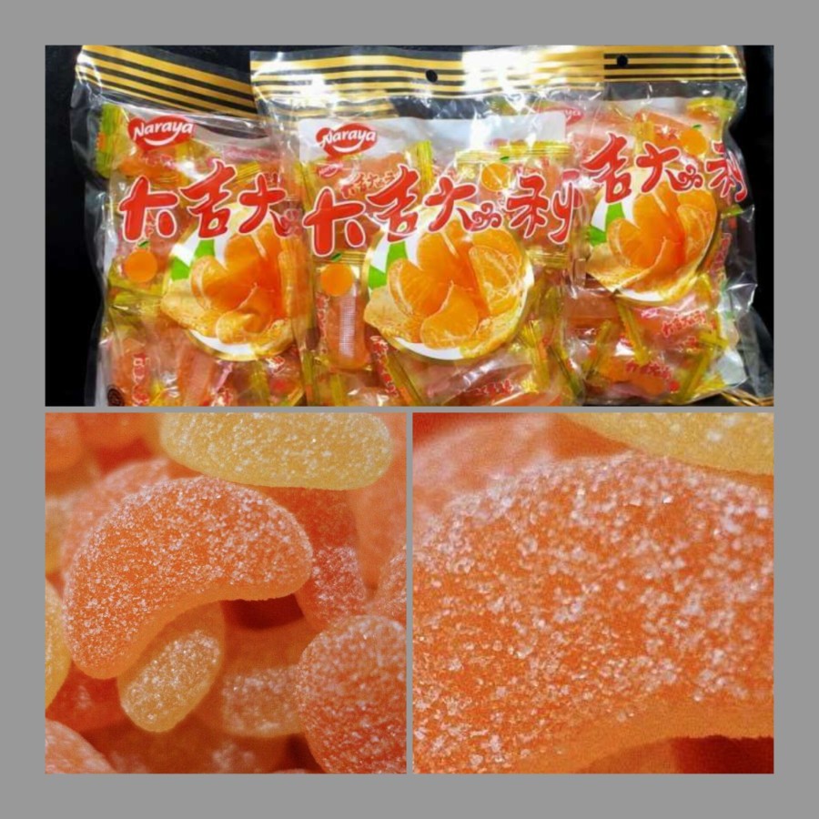 

Permen JellyJeruk Mandarin Naraya snack jajan kaleng parcel lebaran