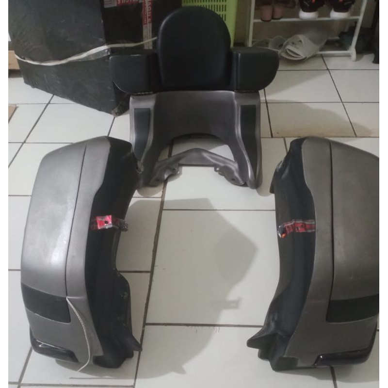 Top box nmax box belakang nmax backrest nmax sandaran nmaxKotak Box Nmax lengkap kanan kiri belakang