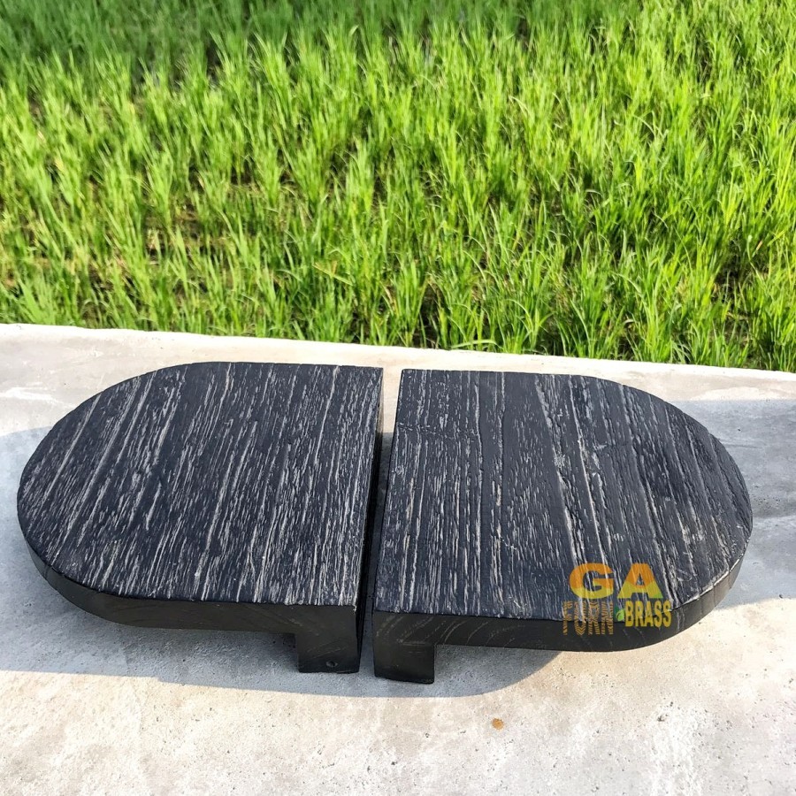 Gagang Pintu/ Handle Kayu Jati Model Rustic Lengkung Minimalis/Tarikan Pintu Rumah/ Pegangan Pintu M