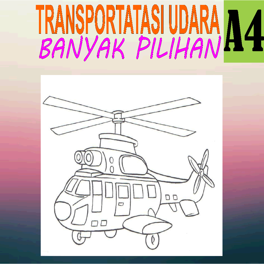 

KERTAS MEWARNAI / KERTAS MENGGAMBAR [ TRANSPORTASI UDARA ] A4