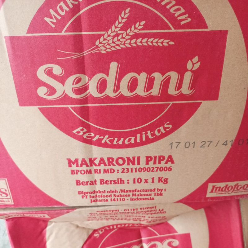 

Sedani Makaroni Pipa Dus 10 x 1 Kg