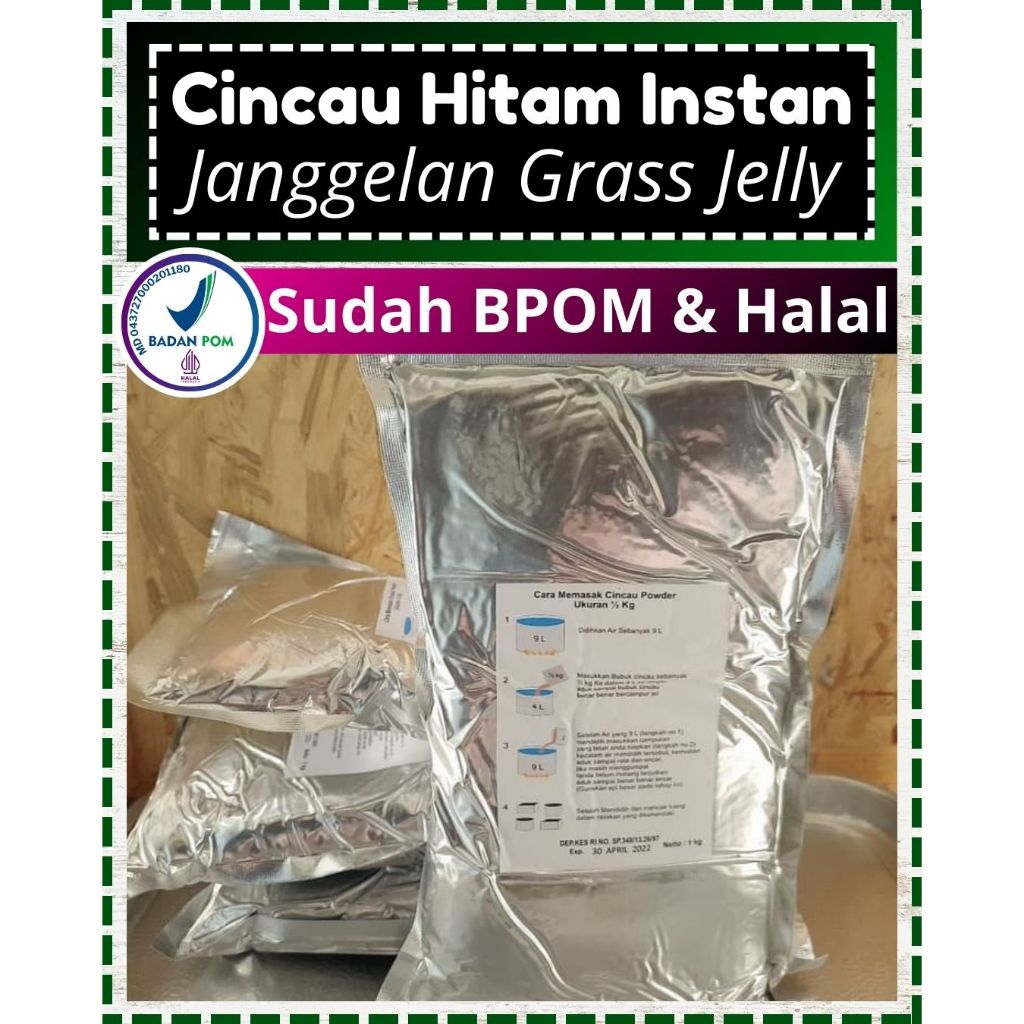 

REKOMENDASI Cincau Hitam Instan, Bubuk Cincau Hitam Powder Kemasan Aluminium Foil 1 Kg