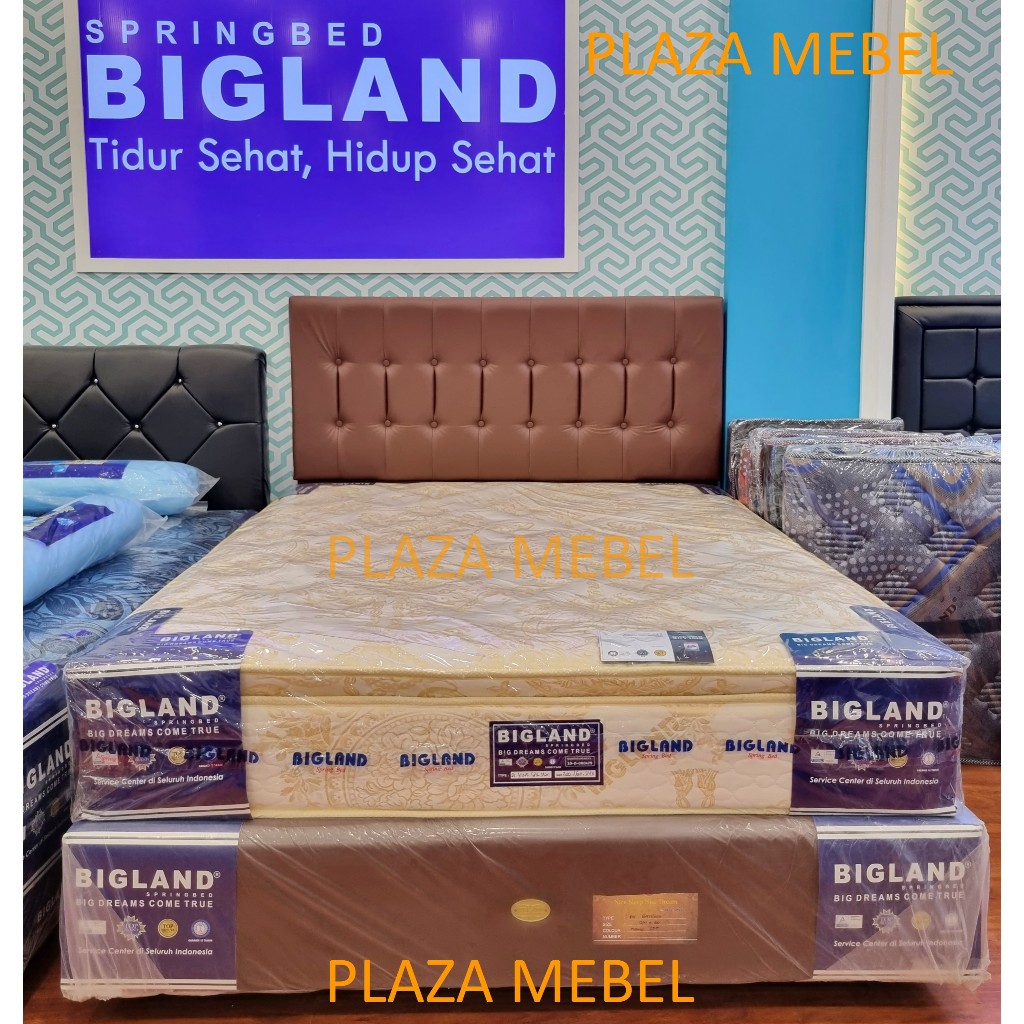 Kasur Spring Bed Bigland Golden King Super Deluxe - lapisan Pillow Top ( Matras ONLY )