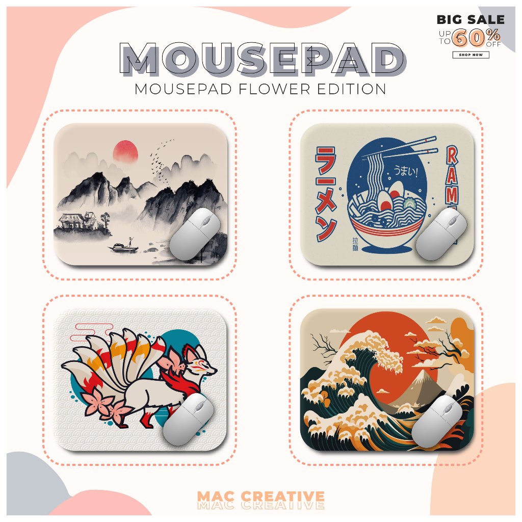 [ MAC ] MOUSEPAD JAPAN - ALAS MOUSE JAPAN - MOUSEPAD UKURAN BESAR